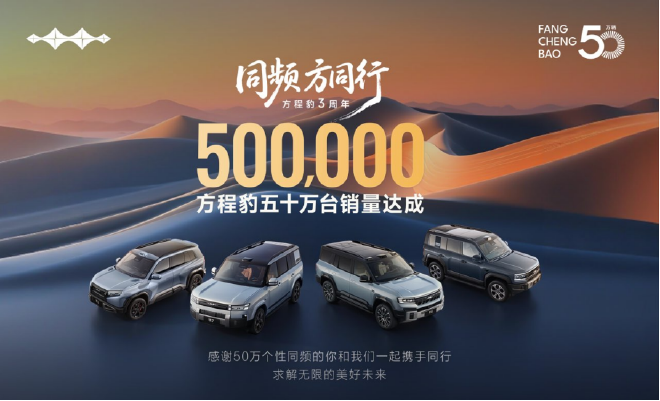 方程豹3周年 方程豹汽车累计销量超50万台